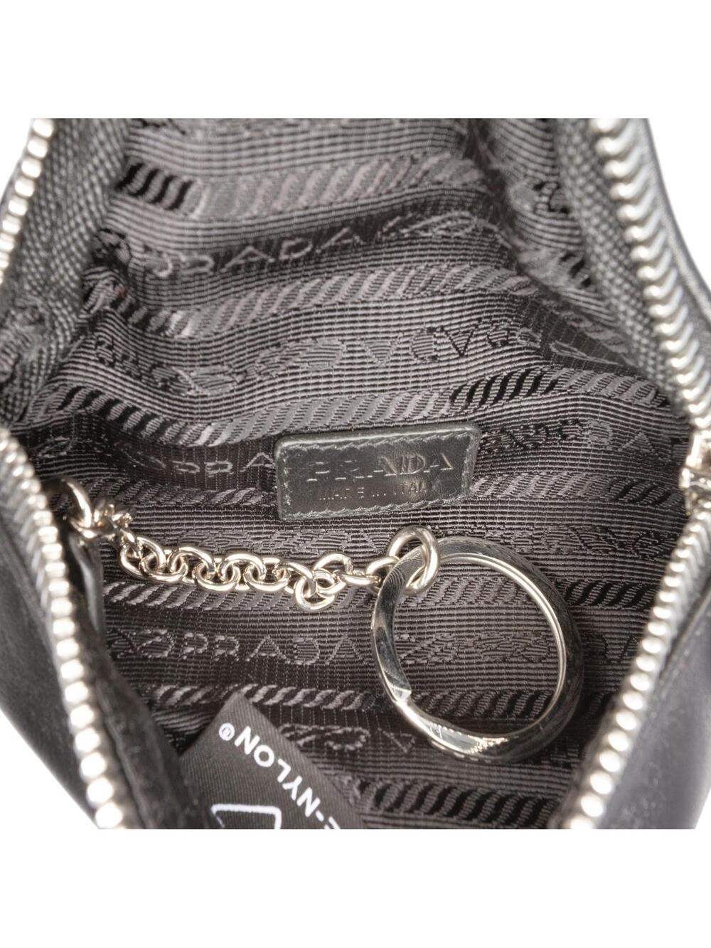 Prada Mini Soft Nappa Triangle Pouch #276725P55B - Picture 4 of 10